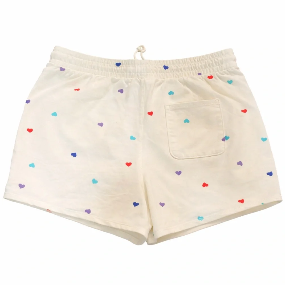 Wildfox Oatmeal Heart Print Lounge Shorts L NWOT